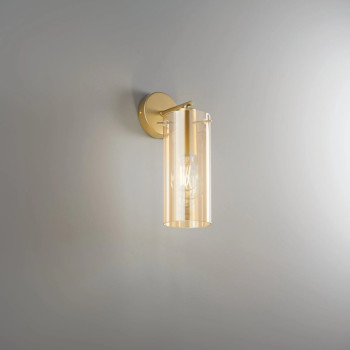 APLIQUE DE PARED MÁGICO ORO/ÁMBAR 1XE27 15,5X15,5X30X3CM