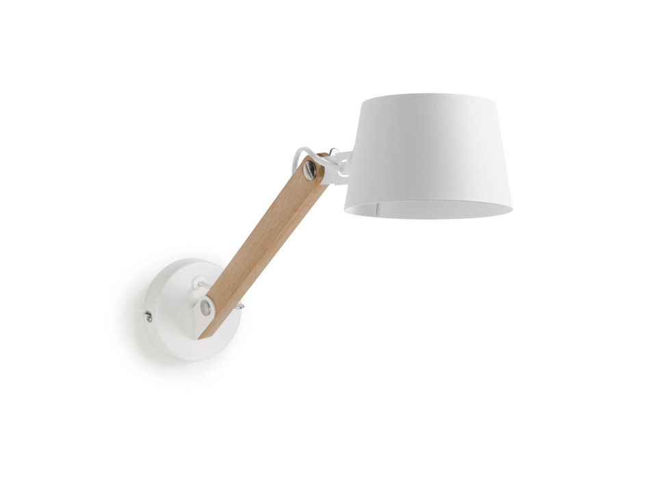 Aplique de pared Muse en madera de haya y acero