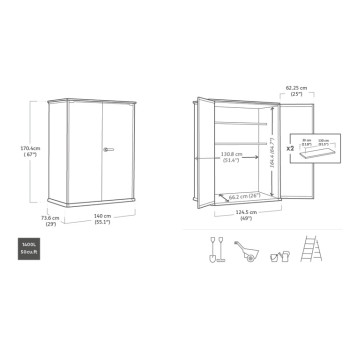Armario de resina vertical KETER SIGNATURE