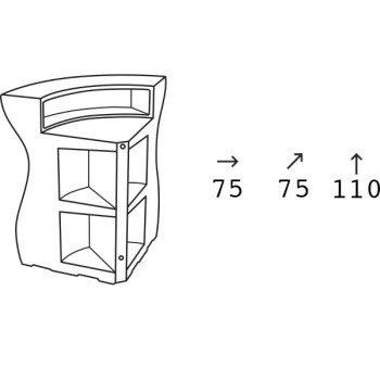 Mostrador de esquina Bartolomeo Corner LIGHT Plust