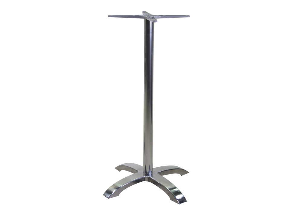Base de mesa de bar Alan de aluminio en color acero inoxidable Vacchetti
