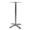 Base de mesa de bar Alan de aluminio en color acero inoxidable Vacchetti