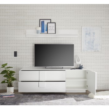 Mueble TV JUPITER 182x44x63 cm 2 cajones 1 puerta