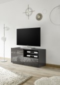 Mueble de TV pequeño MIRO 1 puerta 1 cajón negro