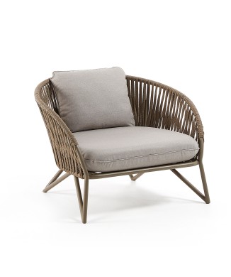 Butaca Branzie de cuerda marrón