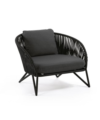 Butaca Branzie de cuerda negra