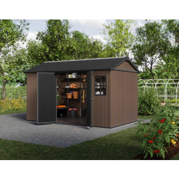 Cobertizo doble para herramientas KETER NEWTON PLUS con opción de montaje