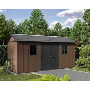 Cobertizo doble para herramientas KETER NEWTON PLUS con opción de montaje