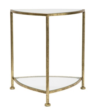 MESITA DE NOCHE TRIÁNGULO 2 ESTANTES