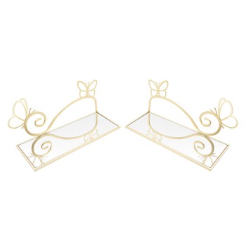 MESITA DE NOCHE ESTANTE MARIPOSA, PAR