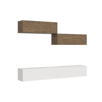 Composiciones Isoka - Composición de pared para sala de estar Isoka A02, ancho 268 cm, profundidad 39,2 cm