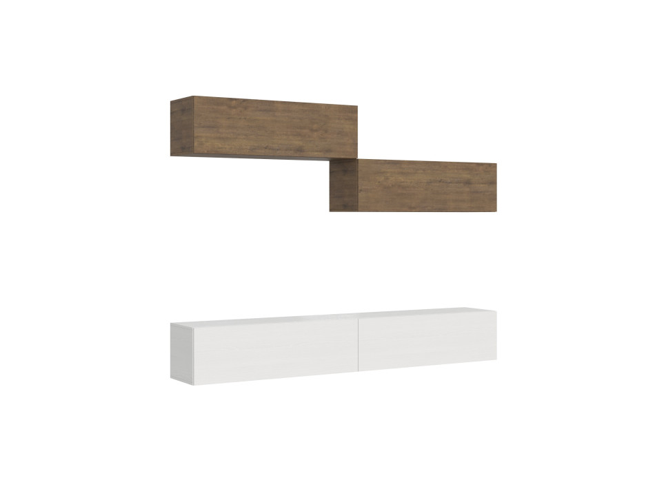 Composiciones Isoka - Composición de pared para sala de estar Isoka A02, ancho 268 cm, profundidad 39,2 cm