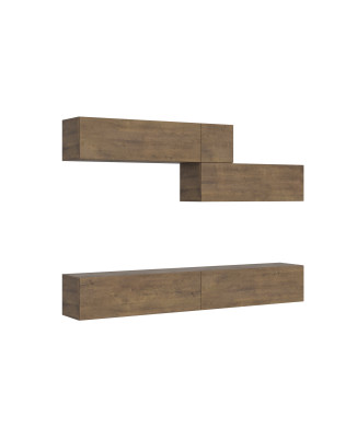 Composiciones Isoka - Composición de pared para sala de estar Isoka A03, ancho 268 cm, profundidad 39,2 cm