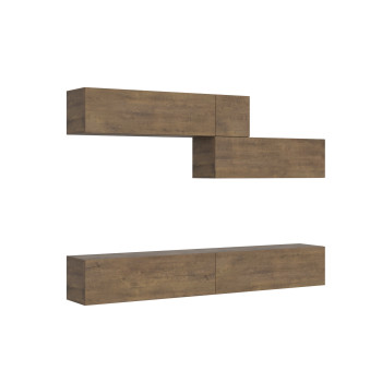 Composiciones Isoka - Composición de pared para sala de estar Isoka A03, ancho 268 cm, profundidad 39,2 cm