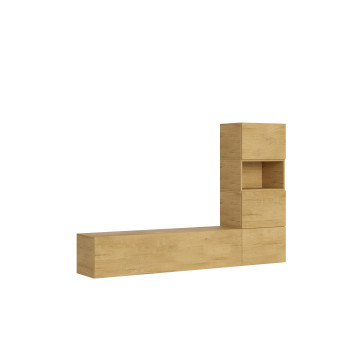 Composiciones Isoka - Composición de pared para sala de estar Isoka A09 An.234 Al.160 Pr.39.2