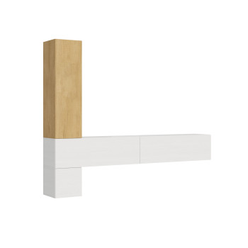 Composiciones Isoka - Composición de pared para salón Isoka A113 An. 268 Al. 214 Pr. 39,2