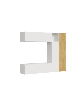 Composiciones Isoka - Composición de pared para sala de estar Isoka A18, ancho 214 cm, alto 173,6 cm, profundidad 39,2 cm