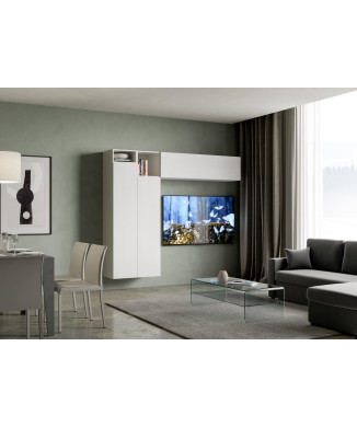 Composiciones Isoka - Composición de pared para salón Isoka A21B An.234 Al.194 Pr.39,2 Librería opcional Al.30 94 €