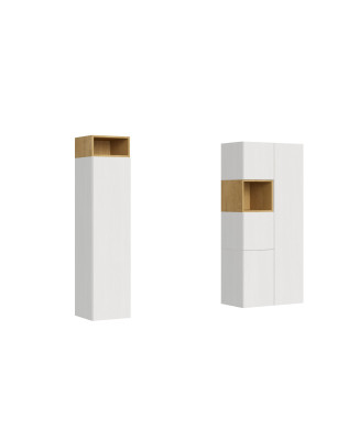 Composiciones Isoka - Composición de pared para salón Isoka A28 H.173.6 D.39.2