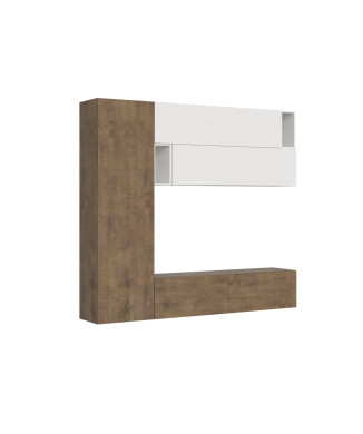 Composiciones Isoka - Composición de pared para sala de estar Isoka A34, ancho 234 cm, alto 210 cm