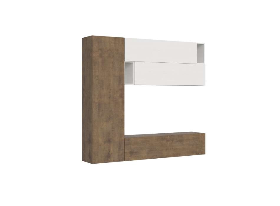 Composiciones Isoka - Composición de pared para sala de estar Isoka A34, ancho 234 cm, alto 210 cm