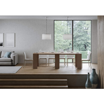 Consola Allin - Consola extensible 78x47/299 cm Espátula Allin blanca con extensiones internas