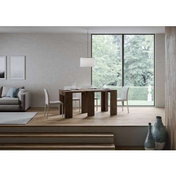 Consola Allin - Consola extensible 78x47/299 cm Espátula Allin blanca con extensiones internas