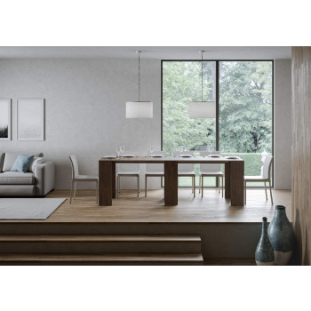 Consola Allin - Consola extensible 78x47/299 cm Espátula Allin blanca con extensiones internas