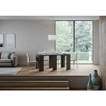 Consola Allin - Consola extensible 78x47/299 cm Espátula Allin blanca con extensiones internas