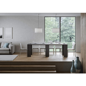 Consola Allin - Consola extensible 78x47/299 cm Espátula Allin blanca con extensiones internas