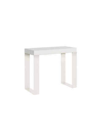 Mesa consola extensible 90x40/196 cm Tecno Small estructura blanca