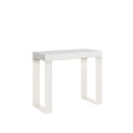 Mesa consola extensible 90x40/196 cm Tecno Small estructura blanca