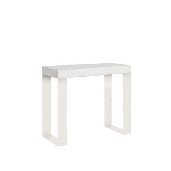 Mesa consola extensible 90x40/300 cm estructura blanca Tecno