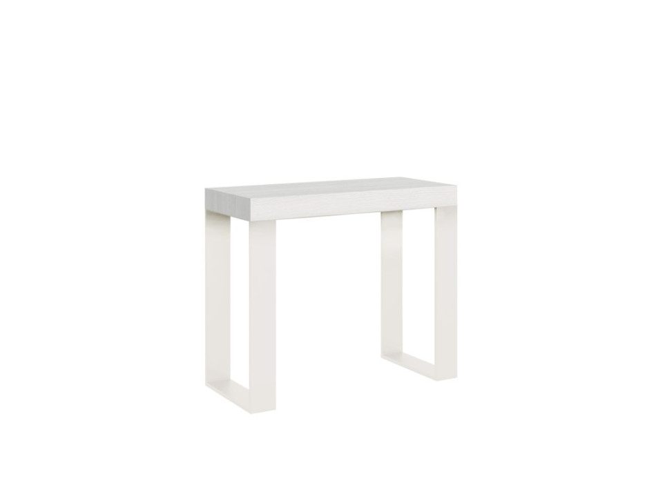 Mesa consola extensible 90x40/300 cm estructura blanca Tecno