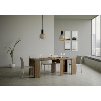 Consola Basic - Consola extensible 90x48/204 cm Basic Pequeña Fresno Blanco