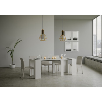 Consola Básica - Consola Extensible 90x48/308 cm Basic Blanco Fresno