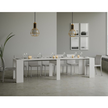 Consola Básica - Consola Extensible 90x48/308 cm Basic Blanco Fresno