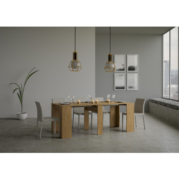 Consola Básica - Consola Extensible 90x48/308 cm Basic Blanco Fresno