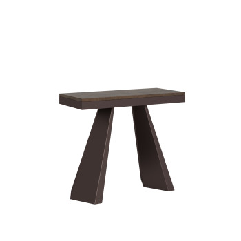 Consola Diamante Evolution con patas y estructura de oso - Consola extensible 90x40/300 cm Diamante Evolution estructura de roble natural y patas de oso