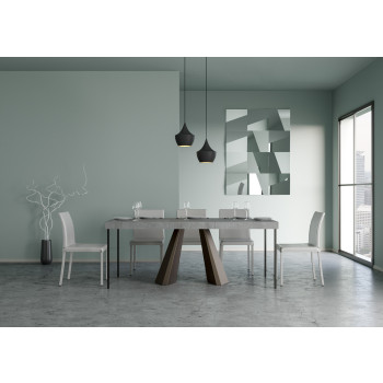 Consola Diamante con patas de oso - Consola extensible 90x40/196 cm Diamante Small Premium roble natural con estructura de oso