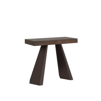 Consola Diamante con patas de oso - Consola extensible 90x40/196 cm Diamante Small Premium roble natural con estructura de oso