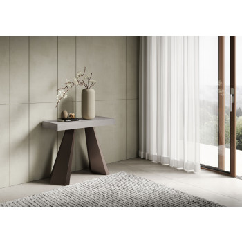 Consola Diamante con patas de oso - Consola extensible 90x40/196 cm Diamante Small Premium roble natural con estructura de oso