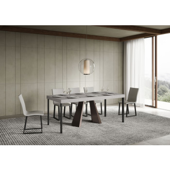 Consola Diamante con patas de oso - Consola extensible 90x40/196 cm Diamante Small Premium roble natural con estructura de oso