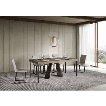 Consola Diamante con patas de oso - Consola extensible 90x40/196 cm Diamante Small Premium roble natural con estructura de oso