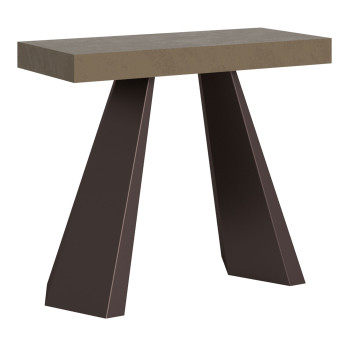 Consola Diamante con patas de oso - Consola extensible 90x40/196 cm Diamante Small Premium roble natural con estructura de oso