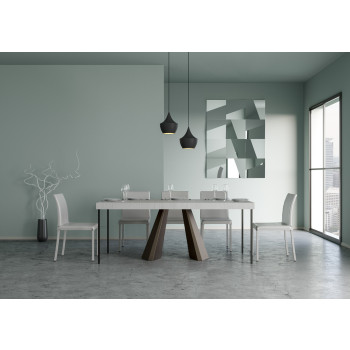 Consola Diamante con patas de oso - Consola extensible 90x40/196 cm Diamante Small Premium roble natural con estructura de oso