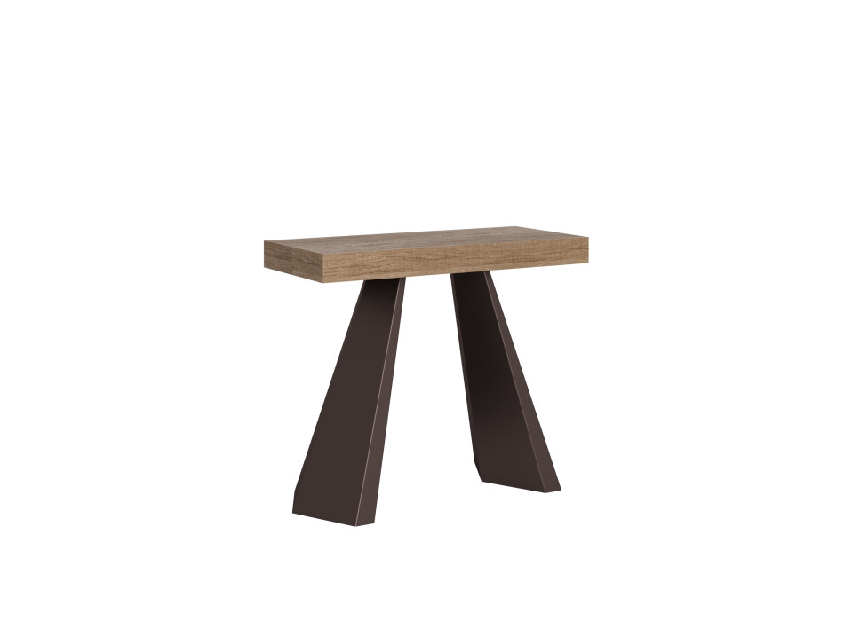 Consola Diamante con patas de oso - Consola extensible 90x40/196 cm Diamante Small Premium roble natural con estructura de oso