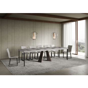 Consola Diamante con patas de oso - Consola extensible 90x40/300 cm Diamante Premium roble natural con estructura de oso