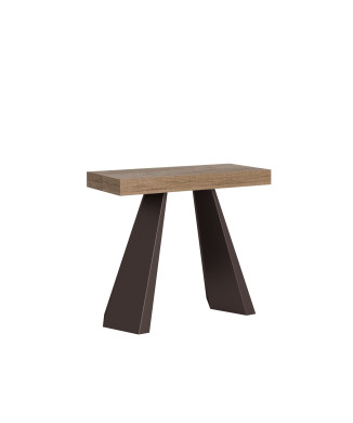 Consola Diamante con patas de oso - Consola extensible 90x40/300 cm Diamante Premium roble natural con estructura de oso