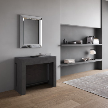 Consola Evolve - Consola extensible 90x42/302 cm Evolve fresno blanco con extensiones internas